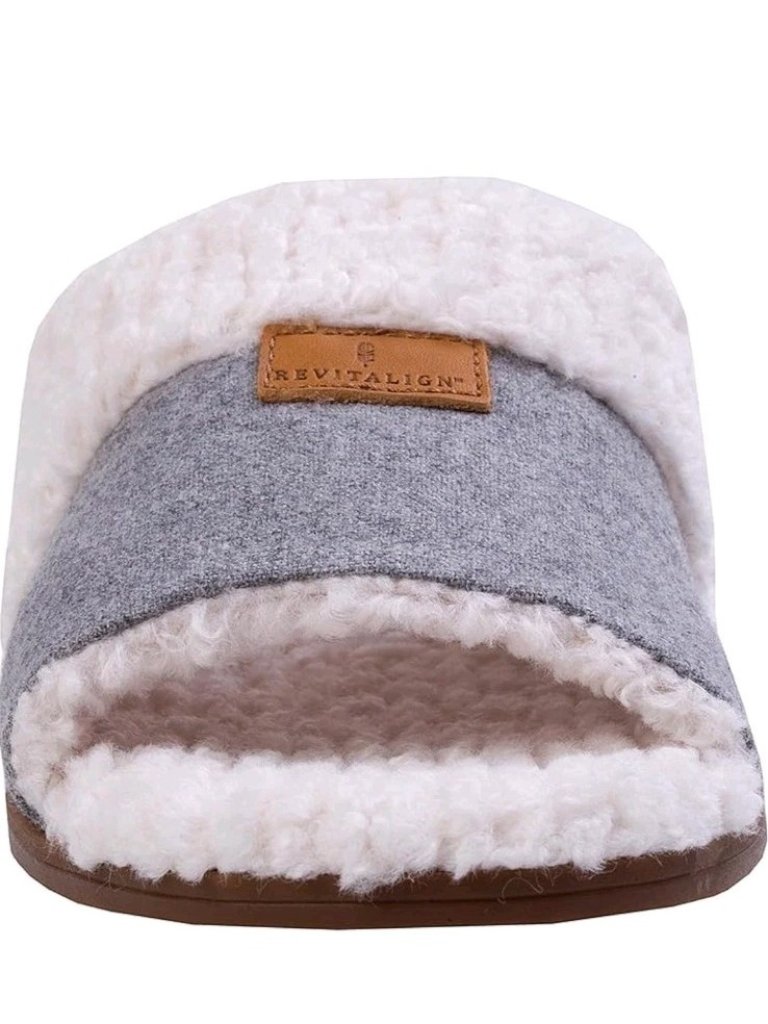 Revitalign Juniper Orthotic Slippers Women’s Size 6d Gray Sherpa Slide. Wl60 — image 3 of 8